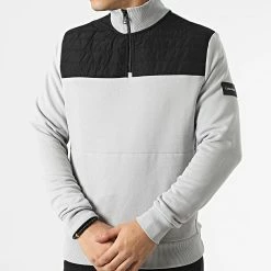 Sortie ✨ Sweat Col Zippé Technical 8063 Gris de Calvin Klein 😉 -Calvin Klein Soldes Magasin calvin klein 295807 K10K108063 PTA 20211217T163937 03