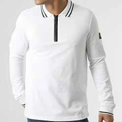 Grosses soldes 🤩 Polo Manches Longues Mix Media Technical 8065 Blanc de Calvin Klein ❤️ -Calvin Klein Soldes Magasin calvin klein 295808 K10K108065 YAF 20211217T162119 03