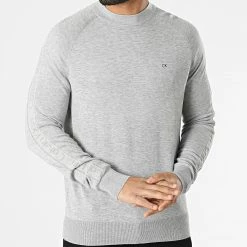 Coupon 😍 Pull A Bandes Logo Jacquard 8143 Gris Chiné de Calvin Klein ✨ -Calvin Klein Soldes Magasin calvin klein 295817 K10K108143 P4A 20211220T162355 03
