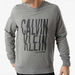 Remise 👍 Sweat Crewneck Thunder Logo 8451 Gris de Calvin Klein 😉 6 Remise 👍 Sweat Crewneck Thunder Logo 8451 Gris de Calvin Klein 😉 -Calvin Klein Soldes Magasin calvin klein 296934 K10K108451 PD0 20211230T160527 03