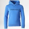 Bon marché 🌟 Sweat Capuche Enfant Institutional 0163 Bleu Roi de Calvin Klein ⭐