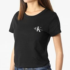 Coupon 🤩 Lot De 2 Tee 👚 Shirts Femme 9734 Blanc Noir de Calvin Klein 🔥 -Calvin Klein Soldes Magasin calvin klein 297295 J20J219734 0K4 20220111T155808 03