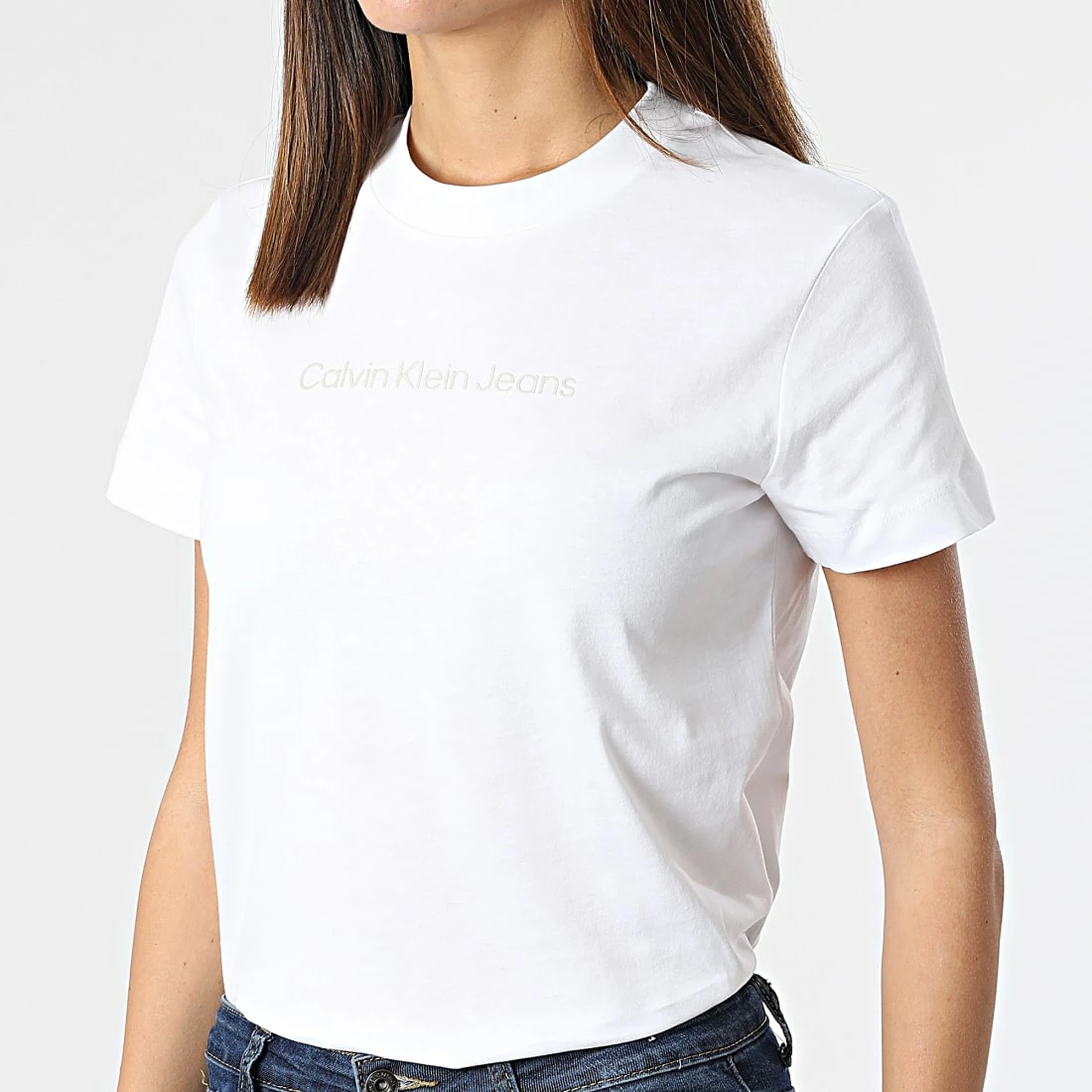 Acheter ✔️ Tee 👕 Shirt Femme Shrunken Institutional 7713 Blanc de Calvin Klein ❤️ 1 Acheter ✔️ Tee 👕 Shirt Femme Shrunken Institutional 7713 Blanc de Calvin Klein ❤️