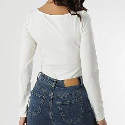 Vente flash 😉 Body Manches Longues Femme 7716 Beige de Calvin Klein ⌛ -Calvin Klein Soldes Magasin calvin klein 297659 J20J217716 YAS 20220121T163502 04