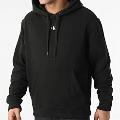 Les meilleures critiques de ⭐ Sweat Capuche Cut Off Two Tone Monogram 9705 Noir de Calvin Klein 👍