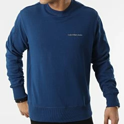Top 10 🌟 Sweat Crewneck Monogram Logo 9699 Bleu Marine de Calvin Klein 🧨 -Calvin Klein Soldes Magasin calvin klein 298205 J30J319699 C5G 20220117T161714 03