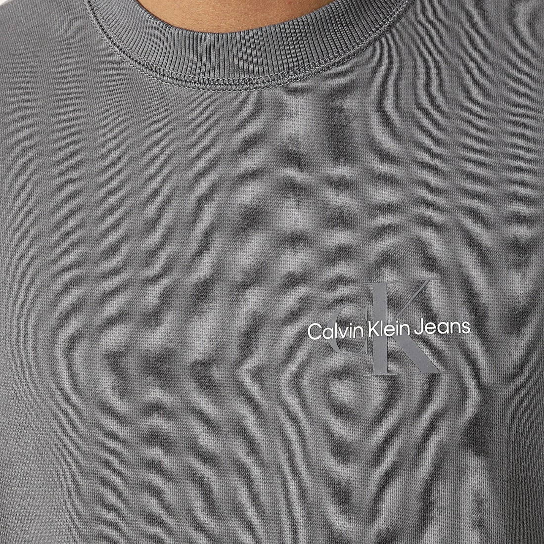 Nouveau 🤩 Sweat Crewneck Monogram Logo 9699 Gris de Calvin Klein 💯 2 Nouveau 🤩 Sweat Crewneck Monogram Logo 9699 Gris de Calvin Klein 💯 – Image 2