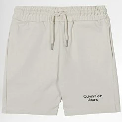 Meilleure vente 😉 Short Jogging Enfant Stacked Logo Relaxed 1180 Beige de Calvin Klein 👍
