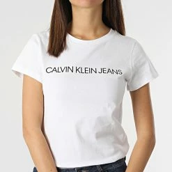 Meilleure affaire 🔔 Lot De 2 Tee 👕 Shirt Femme 5777 Blanc Noir de Calvin Klein 🎁 -Calvin Klein Soldes Magasin calvin klein 299313 J20J215777 0K4 20220201T154543 05