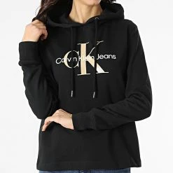 Le moins cher ✨ Sweat Capuche Femme 8103 Noir de Calvin Klein 💯 -Calvin Klein Soldes Magasin calvin klein 299342 J20J218103 BEH 20220125T160526 03