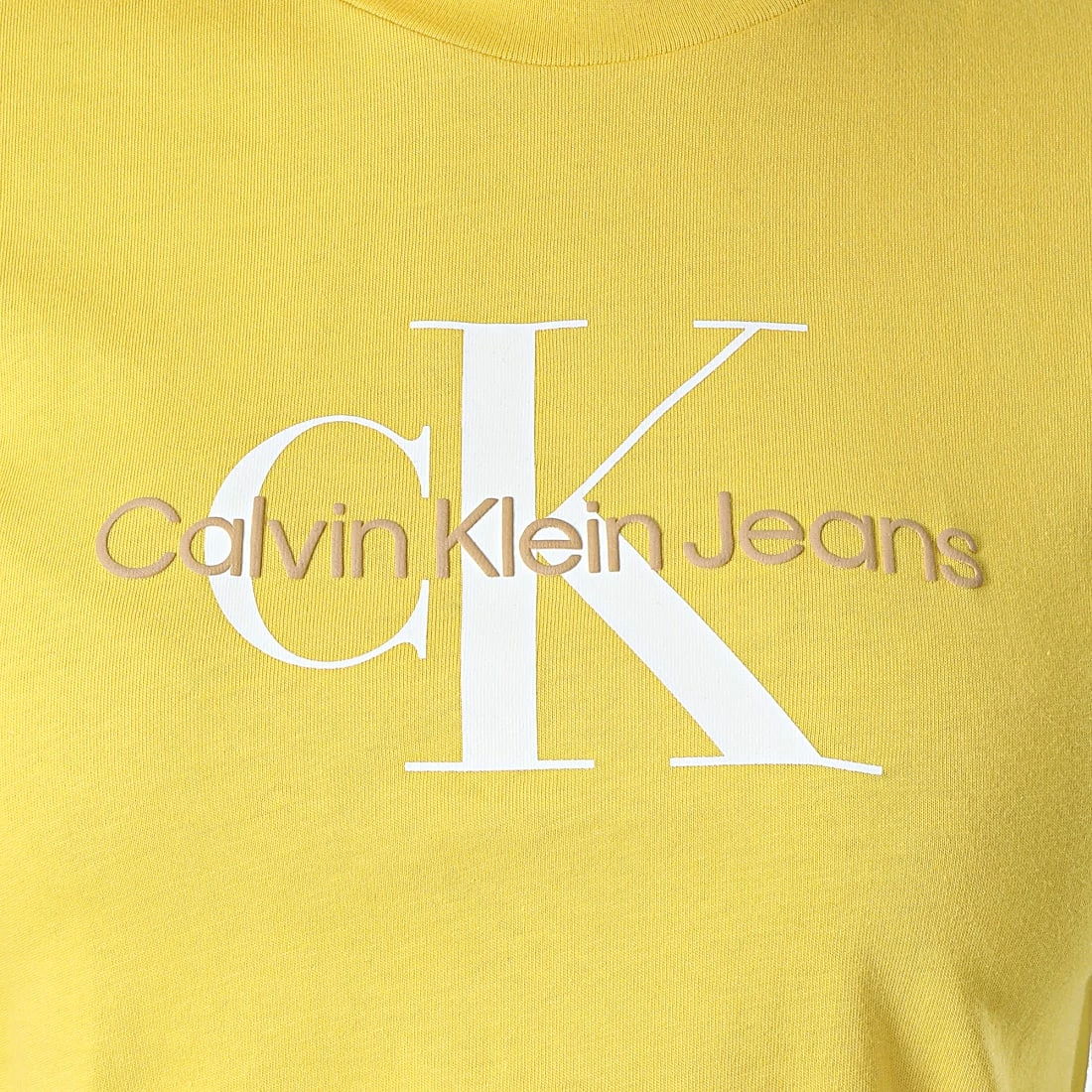 Sortie 👏 Tee 👕 Shirt Femme Crop 8852 Jaune de Calvin Klein 🎁 2 Sortie 👏 Tee 👕 Shirt Femme Crop 8852 Jaune de Calvin Klein 🎁 – Image 2