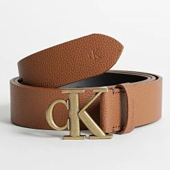 Budget 🛒 Ceinture Mono Hardware 8892 Marron de Calvin Klein 💯
