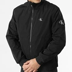 Meilleur prix 🎉 Veste Zippée Unpadded Harrington 0290 Noir de Calvin Klein 🔔