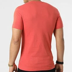 Promo 🤩 Tee 👚 Shirt Stacked Logo 0595 Orange Foncé de Calvin Klein 🎁 -Calvin Klein Soldes Magasin calvin klein 299687 J30J320595 XLV 20220131T150930 04