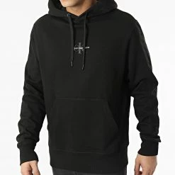 Nouveau 🔥 Sweat Capuche Monogram Logo 9698 Noir de Calvin Klein 😉