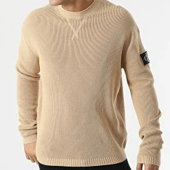 Coupon 💯 Pull 0047 Beige de Calvin Klein 🧨 -Calvin Klein Soldes Magasin calvin klein 301092 J30J320047 AB0 20220208T161123 03