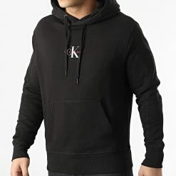 Coupon 🛒 Sweat Capuche Monogram Logo 9698 Noir de Calvin Klein ❤️