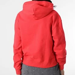 Promo 💯 Sweat Capuche Femme 8048 Rouge de Calvin Klein 🎉 -Calvin Klein Soldes Magasin calvin klein 301789 J20J218048 XL1 20220216T144540 04
