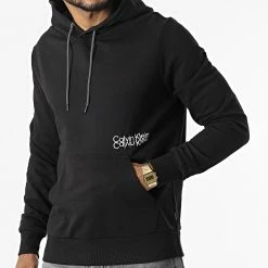 Budget 🎁 Sweat Capuche 8866 Noir de Calvin Klein ✔️ -Calvin Klein Soldes Magasin calvin klein 302568 K10K108866 BEH 20220214T162052 03