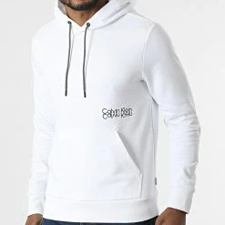 Meilleur prix ❤️ Sweat Capuche 8866 Blanc de Calvin Klein 🛒