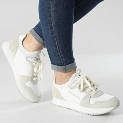 Vente flash 🛒 Baskets Femme Retro Runner 0075 Eggshell de Calvin Klein ✔️ -Calvin Klein Soldes Magasin calvin klein 303995 YW0YW00075 ACF 20220315T160747 03