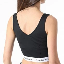 De gros 🤩 Top Crop Femme 8278 Noir de Calvin Klein 😉 -Calvin Klein Soldes Magasin calvin klein 304138 J20J218278 BEH 20220223T154425 04