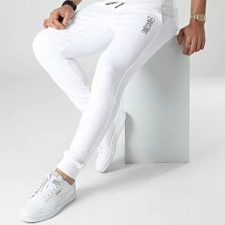 Meilleure vente ✨ Pantalon Jogging Mirrored Logo 8938 Blanc de Calvin Klein 👍 -Calvin Klein Soldes Magasin calvin klein 304763 K10K108938 YAF 20220223T133221 03