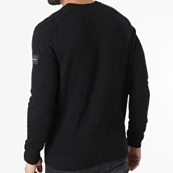 Meilleure affaire 👏 Pull En Maille Slub Texture 8639 Noir de Calvin Klein ⌛ -Calvin Klein Soldes Magasin calvin klein 304865 K10K108639 BEH 20220222T162939 04