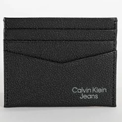Meilleure affaire ✨ Porte-cartes Micro Pebble 8907 Noir de Calvin Klein 🔥