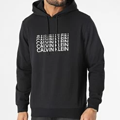 Bon marché 🔔 Sweat Capuche GMH1W306 Noir de Calvin Klein 😉