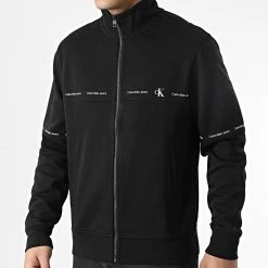 Coupon 😉 Veste Zippée Repeat Logo 0027 Noir de Calvin Klein 🥰 -Calvin Klein Soldes Magasin calvin klein 307139 J30J320027 BEH 20220307T160139 03