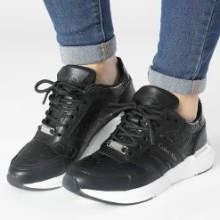 Vente flash ⭐ Baskets Femme Flexi Runner Lace-Up 0872 Black de Calvin Klein 🎉