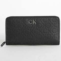 Acheter 🎉 Portefeuille Femme Re-Lock Slim 9485 Noir de Calvin Klein 🛒