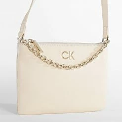 Budget 🔥 Sac A Main Femme Re-Lock 9115 Beige de Calvin Klein 🎉