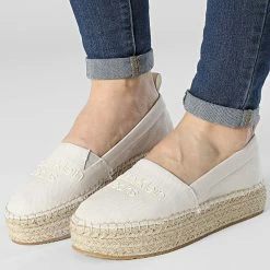 Promo ❤️ Espadrilles Femme Flatform 0579 Eggshell de Calvin Klein 🥰