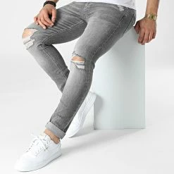 Nouveau ⌛ Jean Skinny 0446 Gris de Calvin Klein 😉 -Calvin Klein Soldes Magasin calvin klein 308861 J30J320446 1BZ 20220311T152639 03