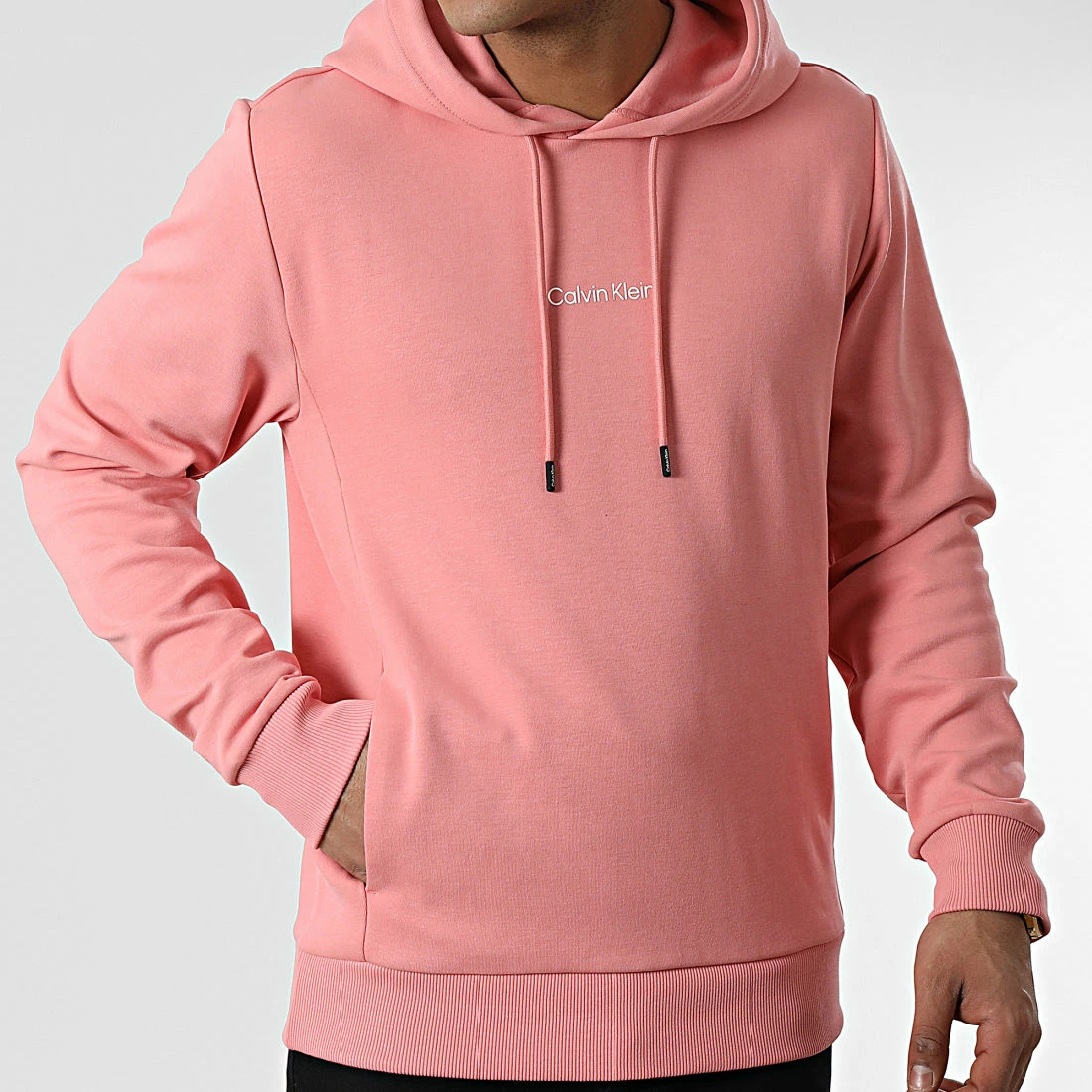 Remise 🥰 Sweat Capuche Interlock Micro Logo 9432 Rose de Calvin Klein 🔥 3 Remise 🥰 Sweat Capuche Interlock Micro Logo 9432 Rose de Calvin Klein 🔥 – Image 3