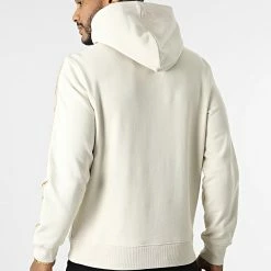 Grosses soldes 🎉 Sweat Capuche A Bandes Contrast Tape 0737 Beige de Calvin Klein ❤️ -Calvin Klein Soldes Magasin calvin klein 310756 J30J320737 ACF 20220407T155326 04