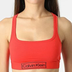 Remise 🛒 Brassière Femme QF6768E Rouge de Calvin Klein 🛒