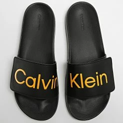 Nouveau 👍 Claquettes Pool Slide Adjustable 0454 Black Orange Flash de Calvin Klein 👍 -Calvin Klein Soldes Magasin calvin klein 313026 HM0HM00454 0GX 20220408T161023 04