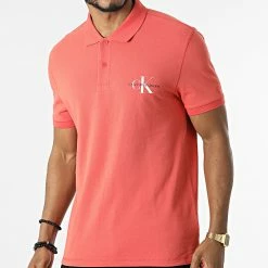 Meilleure vente 🛒 Polo A Manches Courtes J30J320089 Corail de Calvin Klein 🎁