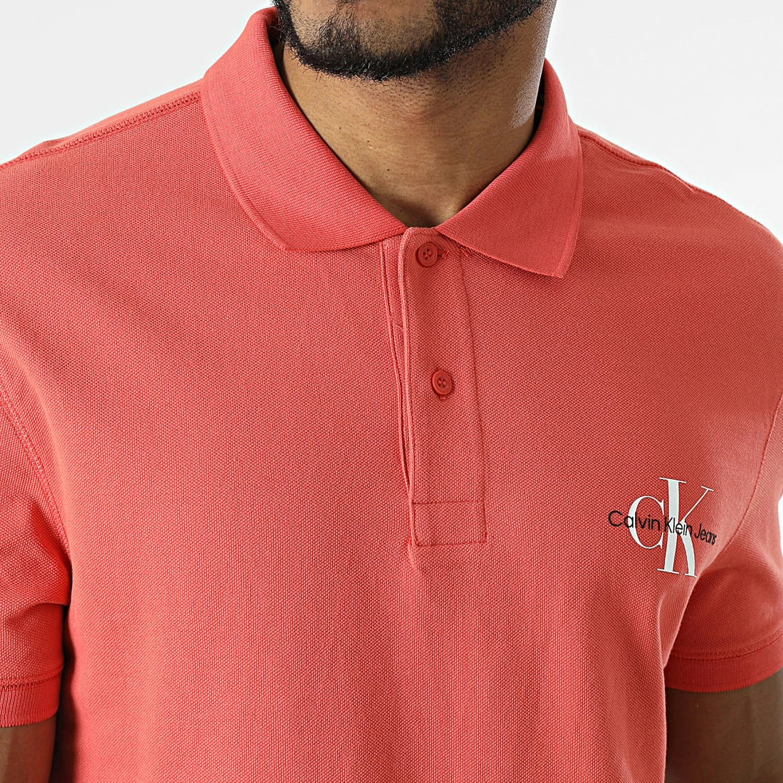 Meilleure vente 🛒 Polo A Manches Courtes J30J320089 Corail de Calvin Klein 🎁 2 Meilleure vente 🛒 Polo A Manches Courtes J30J320089 Corail de Calvin Klein 🎁 – Image 2