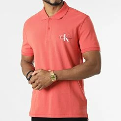 Meilleure vente 🛒 Polo A Manches Courtes J30J320089 Corail de Calvin Klein 🎁 6 Meilleure vente 🛒 Polo A Manches Courtes J30J320089 Corail de Calvin Klein 🎁 -Calvin Klein Soldes Magasin calvin klein 313662 J30J320089 XLV 20220407T155529 03