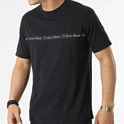 Acheter 👍 Tee 👚 Shirt GMS2K115 Noir de Calvin Klein 🧨