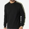 Coupon 🔥 Sweat Crewneck A Bandes Contrast Tape 0037 Noir de Calvin Klein ⭐