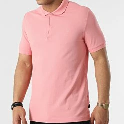 Meilleur prix 👍 Polo Manches Courtes Stretch Pique 8727 Rose de Calvin Klein 👏