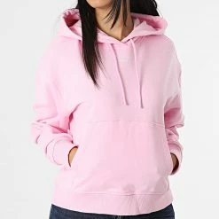 Meilleure vente ⌛ Sweat Capuche Femme 8048 Rose de Calvin Klein 🥰