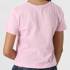 Vente flash ⌛ Tee 👕 Shirt Femme 9003 Rose de Calvin Klein 🧨 -Calvin Klein Soldes Magasin calvin klein 315537 J20J219003 TOE 20220429T160710 04