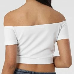 Top 10 🤩 Top Col Bateau Femme Crop 9079 Blanc de Calvin Klein 🧨 -Calvin Klein Soldes Magasin calvin klein 315548 J20J219079 YAF 20220429T160438 04