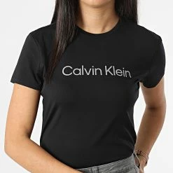 Budget 💯 Tee 👚 Shirt Femme Crop 2K140 Noir de Calvin Klein 🛒 -Calvin Klein Soldes Magasin calvin klein 315895 GWS2K140 BAE 20220429T163225 03